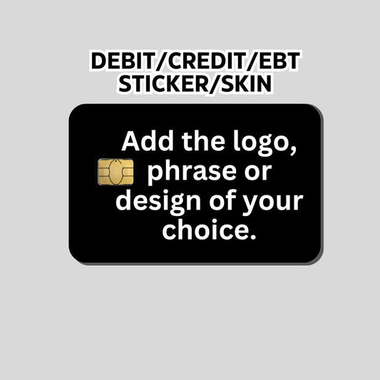 Custom Card Sticker, Funny Credit Card Skin, Card Wrap Sticker, Debit card skin, debit card sticker,  EBT Card sticker, Your image Sticker
