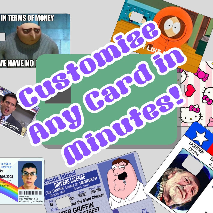 Poor Like Kenny Sticker, Funny Credit Card Skin, Card Wrap Sticker, Debit card skin, debit card sticker,  EBT Card sticker, South, Park