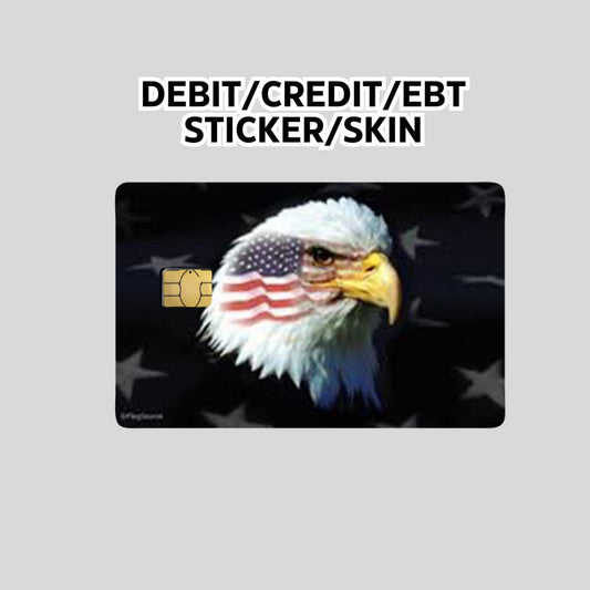 American Eagle credit card sticker, beer debt Card Skin, Card Wrap Sticker, Debit card skin, debit card sticker, Snake sticker, Patriotic